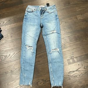 Zara ripped skinny jeans women